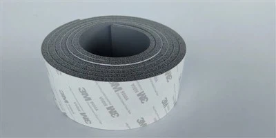 Cinta de espuma de silicona negra